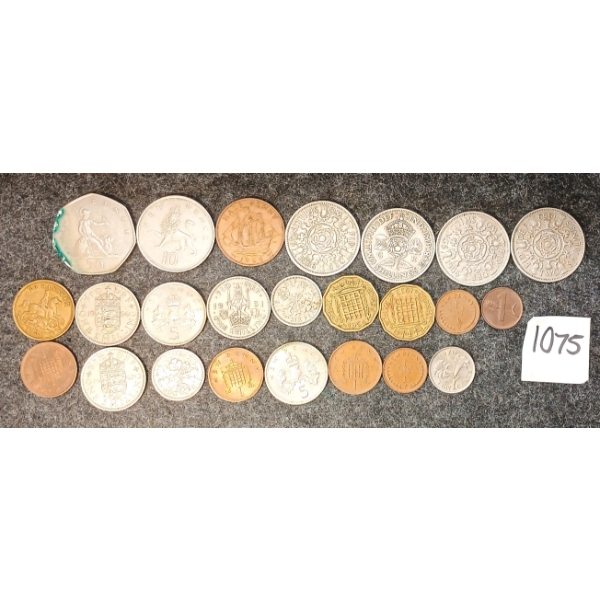 LOT OF 24 - 1948-1969 BRITISH COINS - INCL SHILLINGS & PENCE