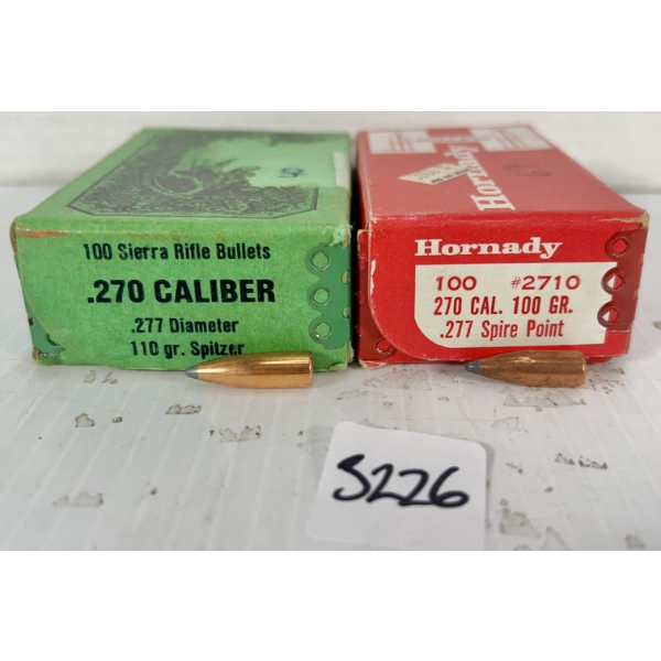 BULLETS: APPROX 107X .270 CAL - 110 GR & 100 GR SP