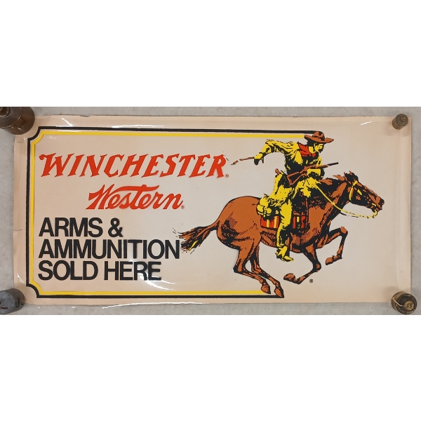 LOT OF 2 - WINCHESTER WESTERN STORE DISPLAY DECALS