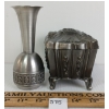 Image 2 : LOT OF 2 - PEWTER HAUGRUD NORWAY VASE & GERMAN JEWELRY BOX