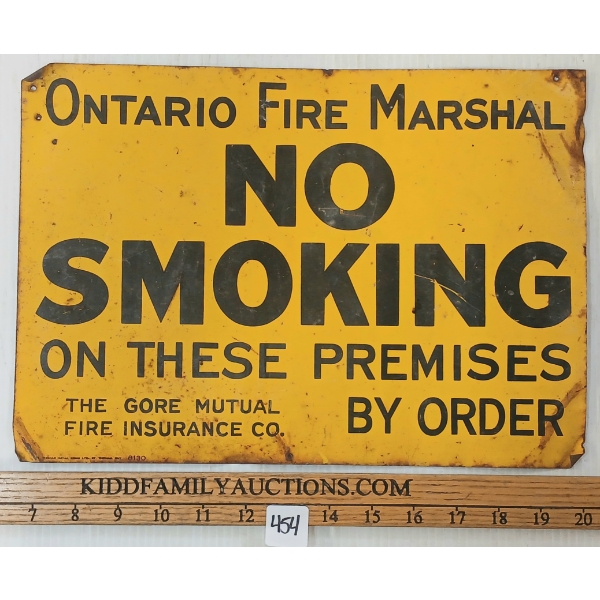 ONTARIO FIRE MARSHAL NO SMOKING SST SIGN