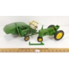 Image 1 : LOT OF 2 - JOHN DEERE DIECAST TRACTOR & HAY BALER 