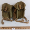 Image 1 : LOT OF 2 - WWII BRITISH LIGHT MKII RESPIRATOR BAGS