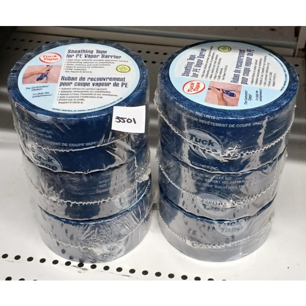LOT OF 6 - TUCK TAPE SHEATHING TAPE