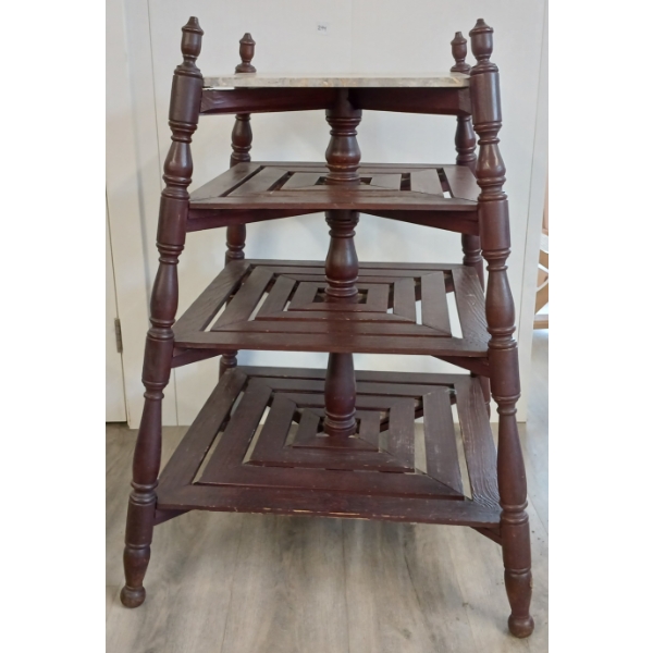 FIVE-TIERED PLANTER W/ MARBLE TOP - C. 20TH / 21ST CENTURY