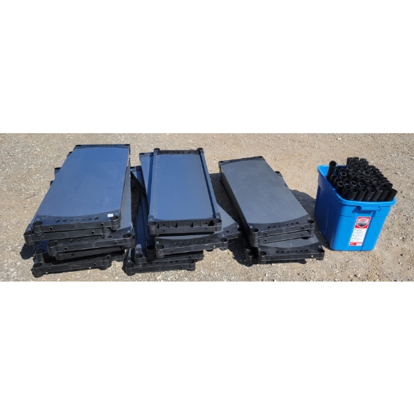 QTY OF PLASTIC SHELVING
