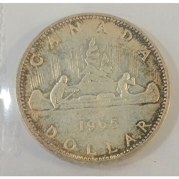 1965 CDN SILVER DOLLAR - CCCS GRADED