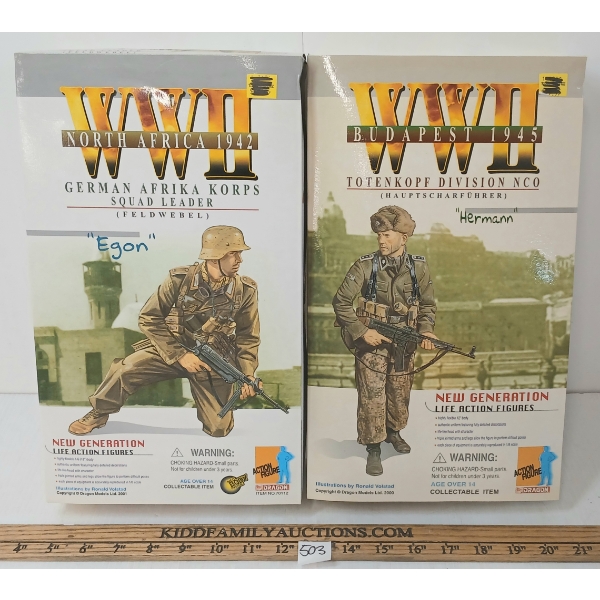 LOT OF 2 - DRAGON WWII MODELS - INCL 1942 NORTH AFRICA "EGON" & 1945 BUDAPEST "HERMANN"