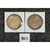 Image 1 : LOT OF 2 - 1935-1967 CDN SILVER DOLLAR COINS - CANADIAN GOOSE & VOYAGEUR