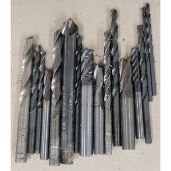 QTY OF DRILL BITS, END MILLS & REAMERS