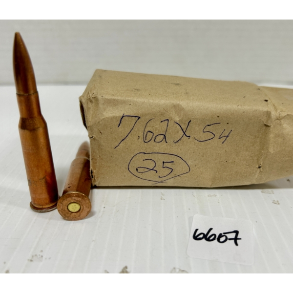 AMMO: 25X 7.62X54 R - FMJ