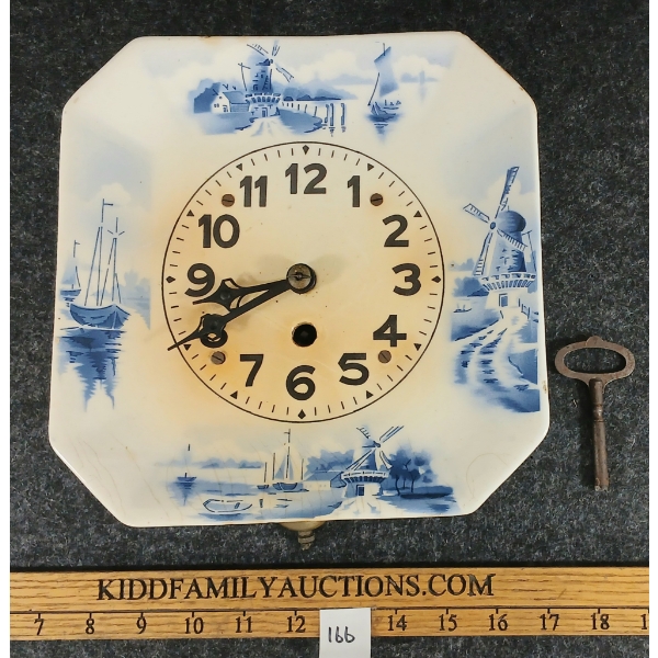 PORCELAIN DUTCH WALL MOUNT CLOCK