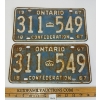 Image 1 : PAIR OF 1967 ONTARIO LICENCE PLATES