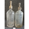 Image 1 : LOT OF 2 - J.J. MCLAUGHLIN & KOCH'S - CLEAR ACID-ETCHED - 26OZ SELTZER BOTTLES