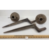 LOT OF 4 - 1944-45 CDN TELESCOPIC MASTS, SPIKES & BASES