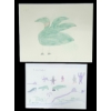 Image 1 : LOT OF 2 - BIRD & NORTHERN LANDSCAPE - SIGNED - COLOURED PENCIL ON PAPER