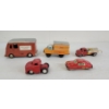 Image 4 : LOT OF 5 - TIN FRICTION CARS - INCL FIRE CHIEF, DELIVERY TRUCK, TOW TRUCK, ETC
