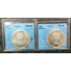 Image 2 : LOT OF 2 - 1962 & 1963 CDN SILVER DOLLARS - VOYAGEUR - CCCS GRADED