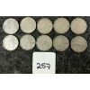 Image 1 : LOT OF 10 - 1943-1968 CDN 10 CENT COINS