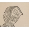 Image 2 : "UNTITLED: BIRD & SEAL" BY LUCY QINNUAYUAK (1915 - 1982) - FRAMED ENGRAVING