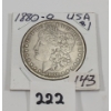 Image 2 : 1880 U.S. SILVER DOLLAR COIN