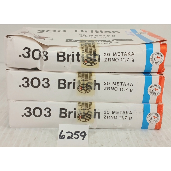 AMMO: 60X .303 BRITISH SP - 180GR