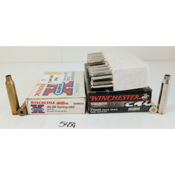 BRASS: 33X WINCHESTER 7MM REM MAG - ONCE FIRED