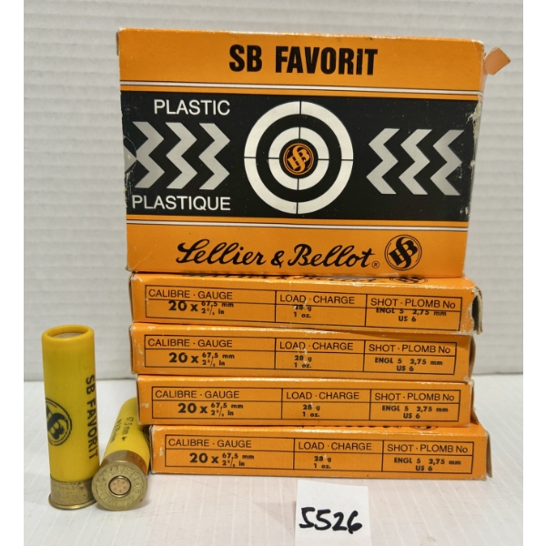 AMMO: 50X S&B 20 GA 2-3/4IN NO6