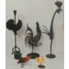 Image 5 : LOT OF 5 - METAL FOLK ART ROOSTERS