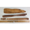 Image 3 : LOT OF 3 - LEATHER SLINGS & AMMO BELT