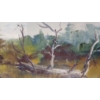 Image 2 : FALLEN TREE SCENE BY IAN MCANDREW (PRS CDN ARTIST) - FRAMED OIL ON CANVAS