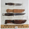 Image 7 : LOT OF 2 - WILLIAM ROGERS KNIVES W/ LEATHER SHEATHS