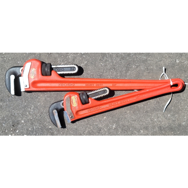 LOT OF 2 - RIDGID PIPE WRENCHES