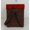 Image 5 : BRONZE BEADED BOX PURSE W/ COMPACT MIRROR