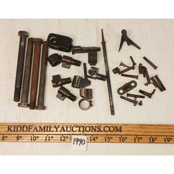JOB LOT - MISC GUN PARTS - INCL BOLTS, SIGHTS, MOUNTS ETC