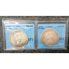 Image 2 : LOT OF 2 - 1963 CDN SILVER DOLLARS - VOYAGEUR - CCCS GRADED