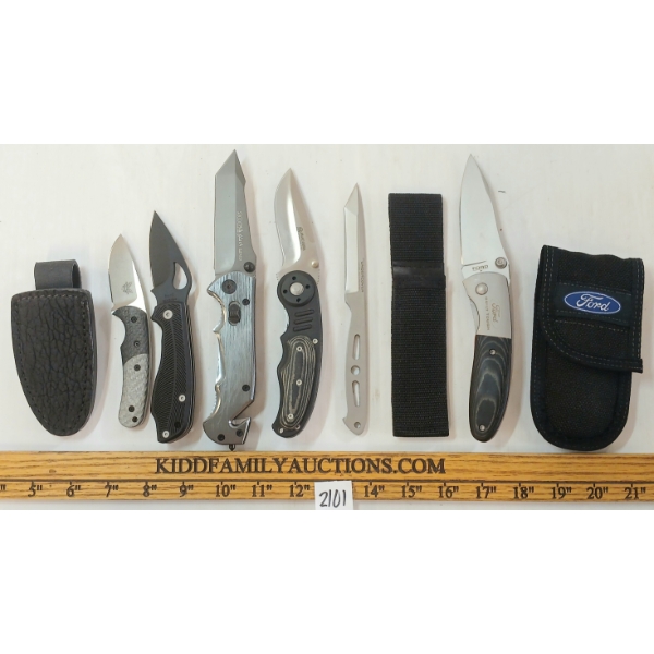 LOT OF 6 - ASSORTED FIXED BLADE & FOLDING KNIVES
