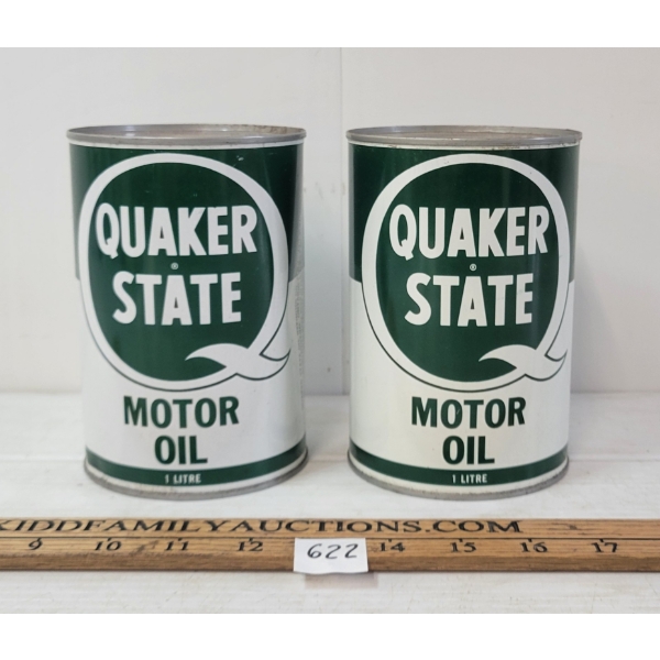 LOT OF 2 - QUAKER STATE MOTOR OIL 1L CANS
