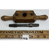 ENGLISH VICTORIAN STEEL / BOXWOOD SCREW BOX & TAP 