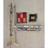 Image 1 : LOT OF 4 - CUSTOM HOCKEY STICK HAT RACK STAND, PICTURE FRAMES, ETC - SEE ALL PICS