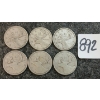 Image 1 : LOT OF 6 - 1939 CDN 25 CENT COINS