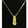 Image 2 : PAIR OF PERIDOT STONE NECKLACE & EARRINGS