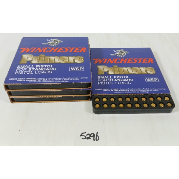 PRIMERS: APPROX 400X WINCHESTER SMALL PISTOL STANDARD PRIMERS - WSP