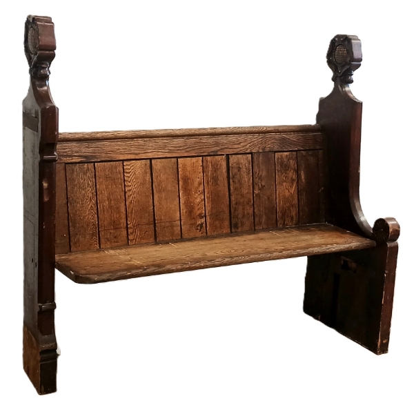 CHURCH PEW - BAROQUE REVIVAL - MIXED WOOD