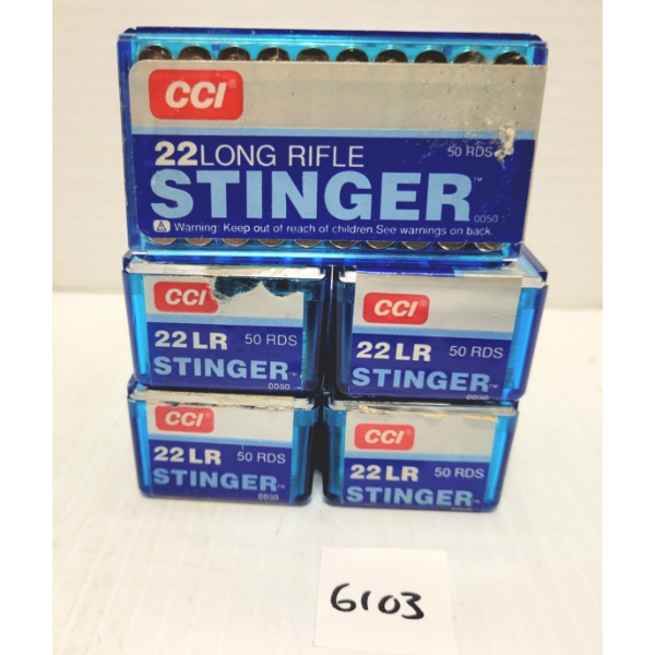AMMO: 250X CCI .22 LR STINGER