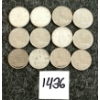 Image 1 : LOT OF 12 - 1945-1972 CDN 10 CENT COINS