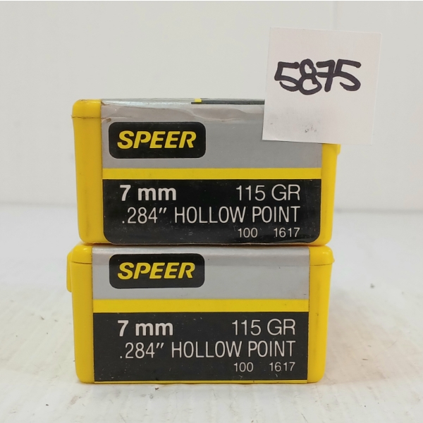AMMO: 200X SPEER 7MM - 115GR - HP - SEALED