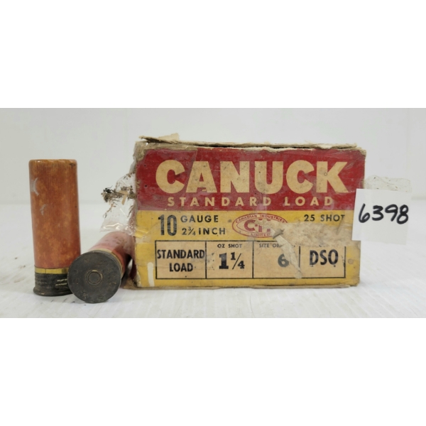 AMMO: 25X CIL CANUCK 10GA - 2 3/4IN - #6 SHOT