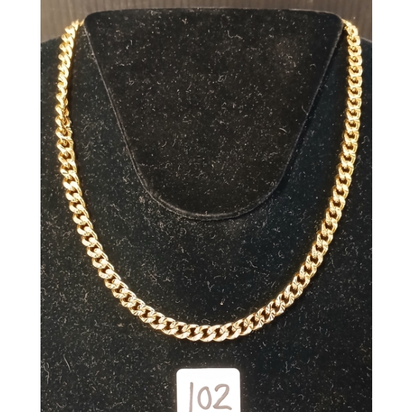 14K GOLD PLATED CUBAN LINK NECKLACE