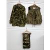 Image 2 : LOT OF 3 - ARMY CAMO COMBAT SHIRT, TROUSERS & TACTICAL VEST